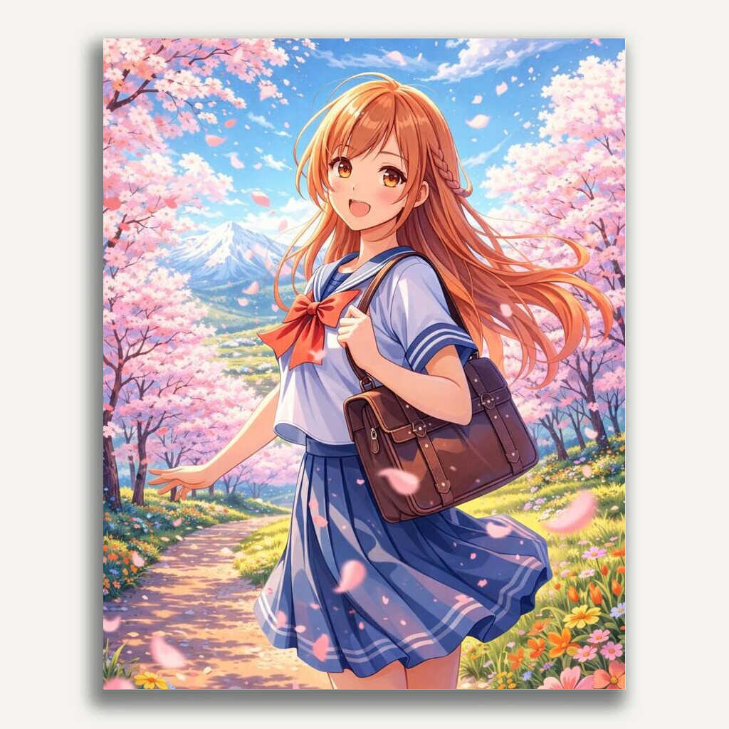 Paint by Numbers - Spring awakening amidst the magic of cherry blossoms