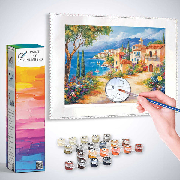 Paint by Numbers - Mediterranean idyll, picturesque landscape