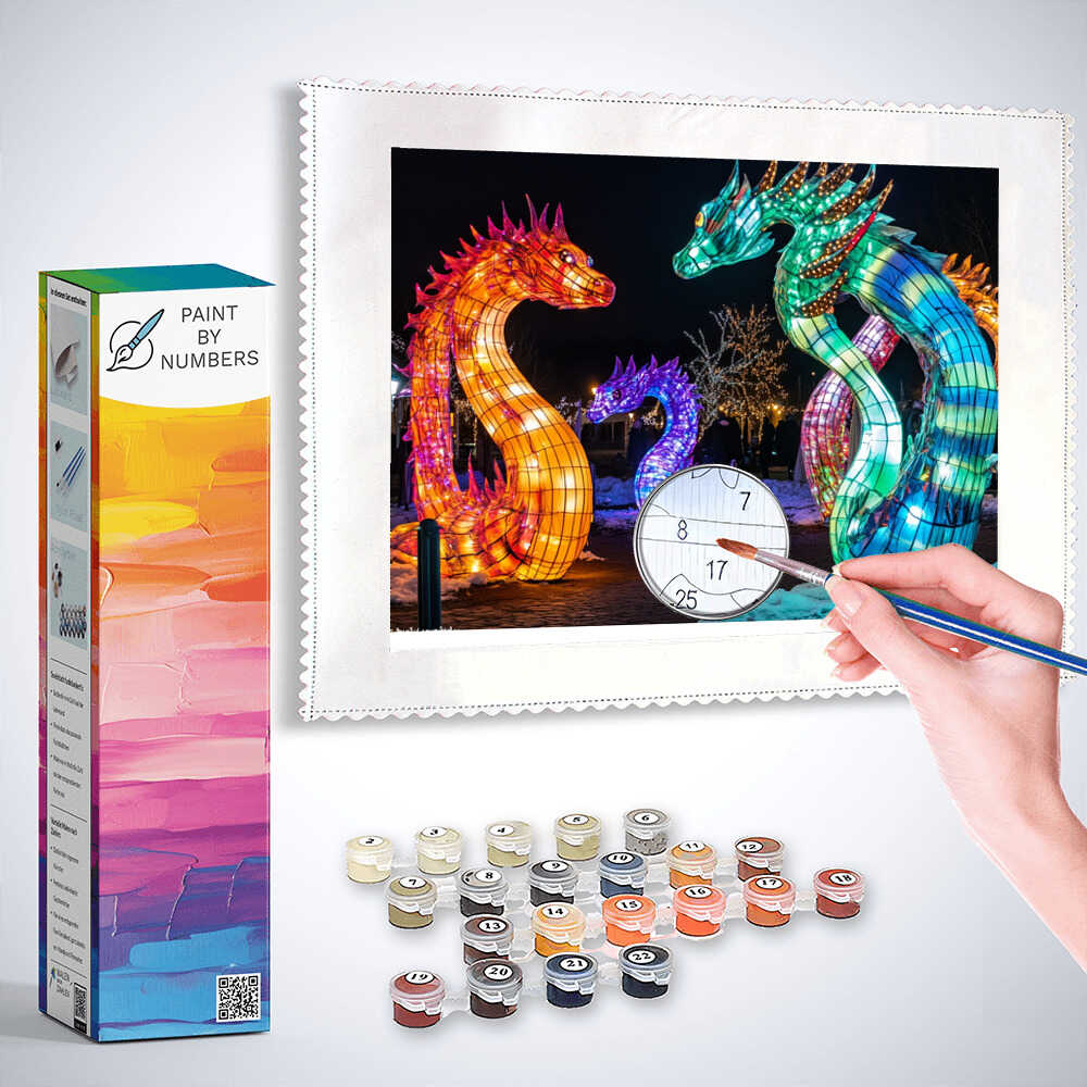 Paint by Numbers - Fire Play of the Dragons