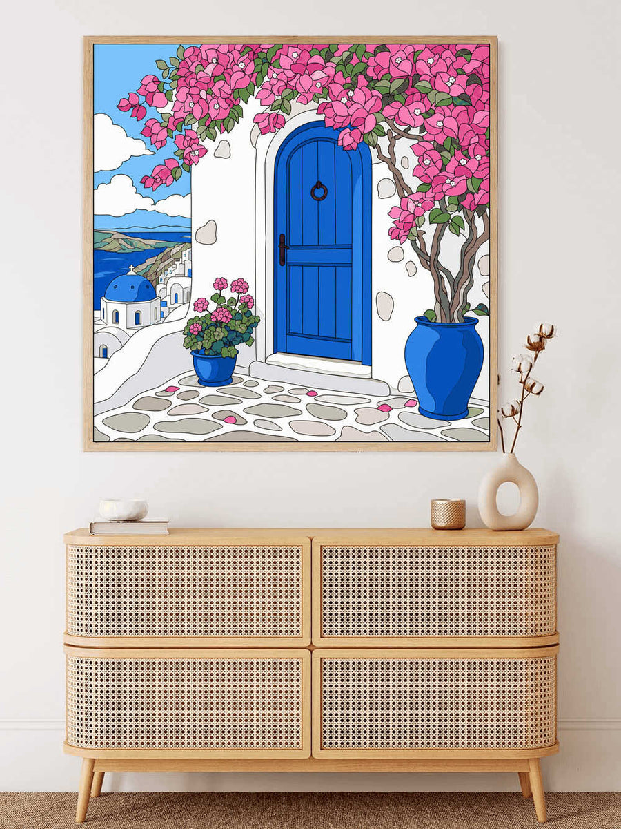 Paint by Numbers - Mediterranean daylight – longing for Santorini