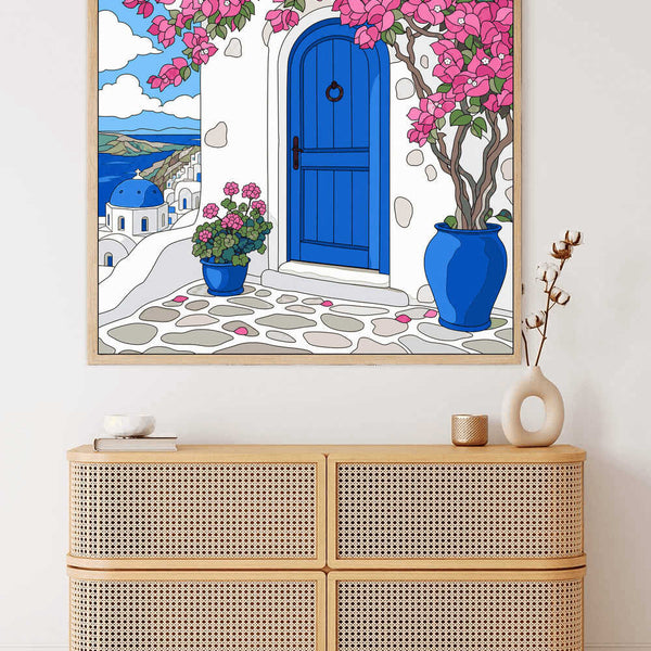 Paint by Numbers - Mediterranean daylight – longing for Santorini