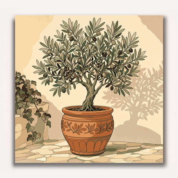 Paint by Numbers - Mediterranean sun – peace in the olive pot