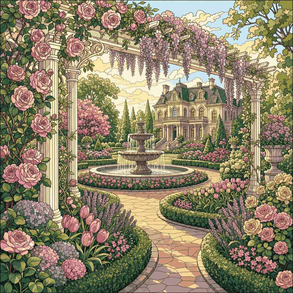 Paint by Numbers - Romantic garden idyll
