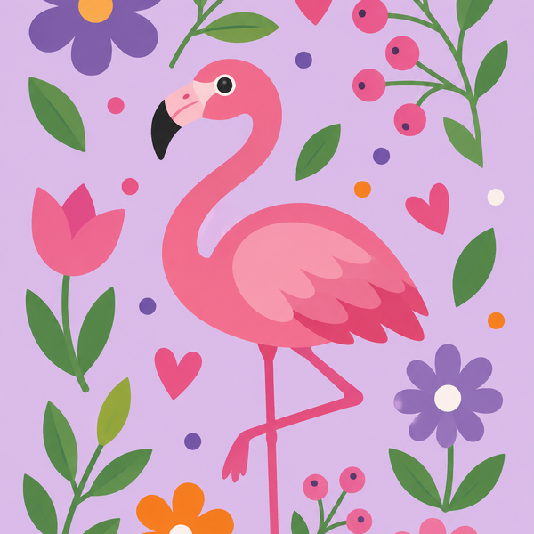 colorful birds, set of 4 - Mini paint by numbers