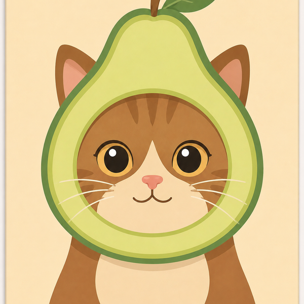 Fruity cats, set of 4 - Mini paint by numbers