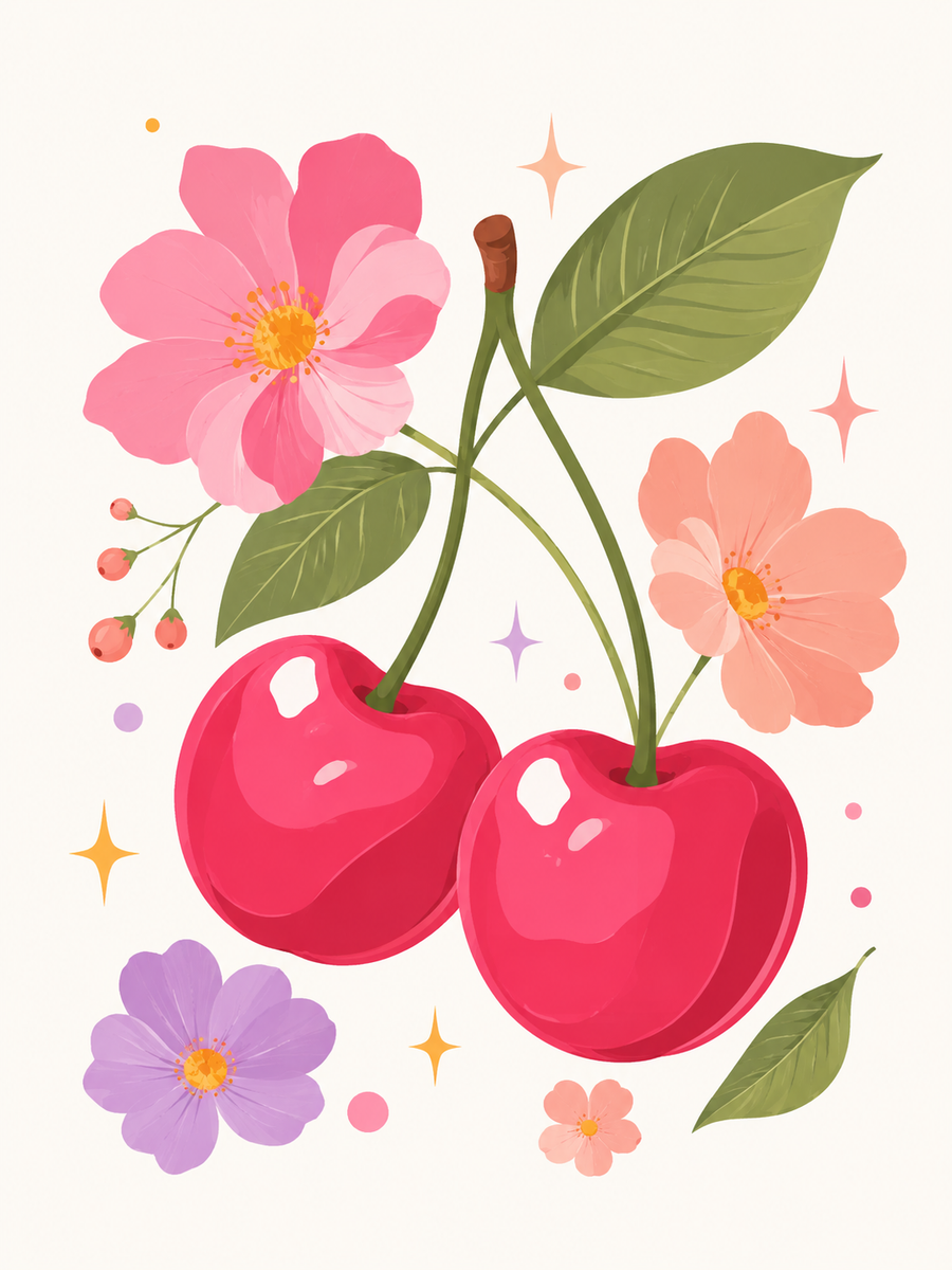 Pretty in rose, set of 4 - Mini paint by numbers