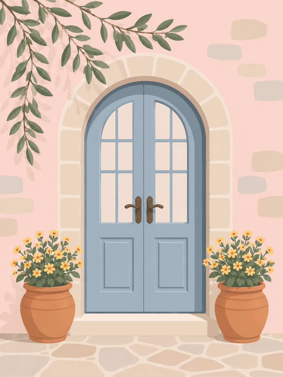 doors, set of 4 - Mini paint by numbers