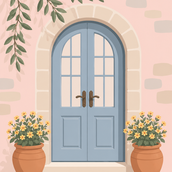 doors, set of 4 - Mini paint by numbers