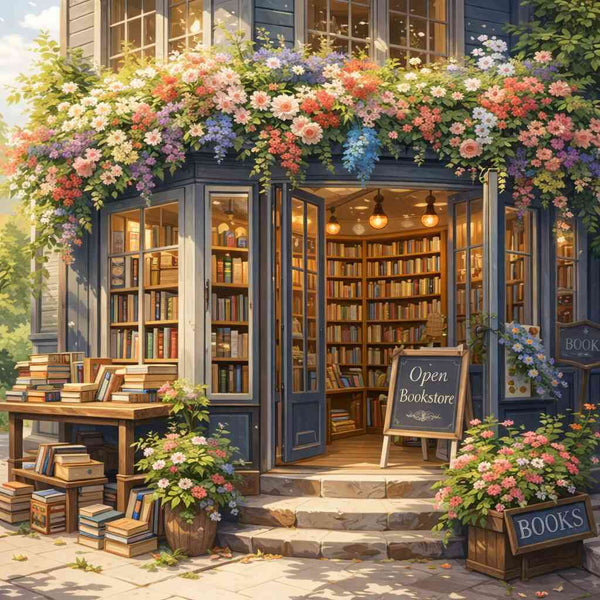 Paint by Numbers - A book paradise in bloom