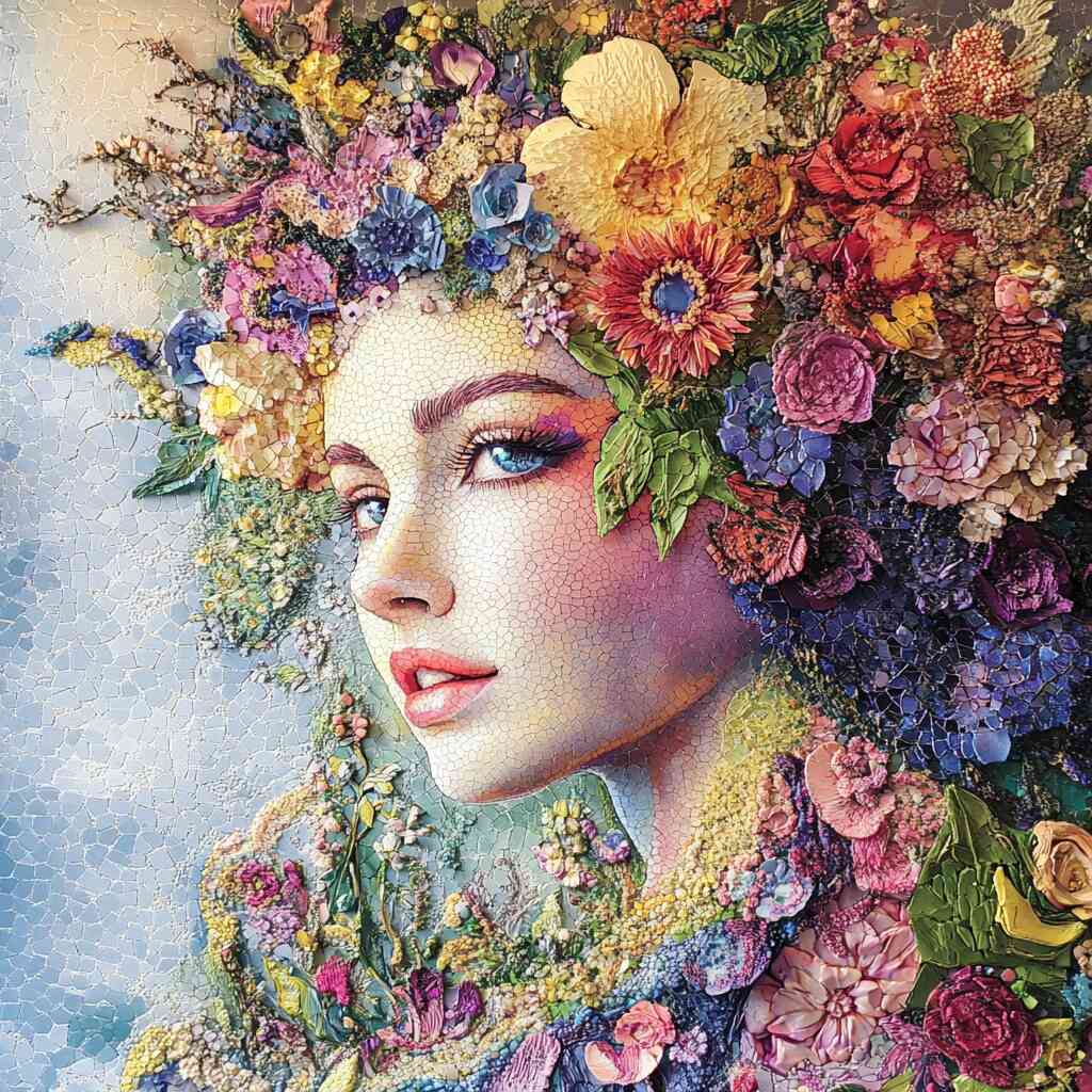 Paint by Numbers - Floral Awakening, Young Woman