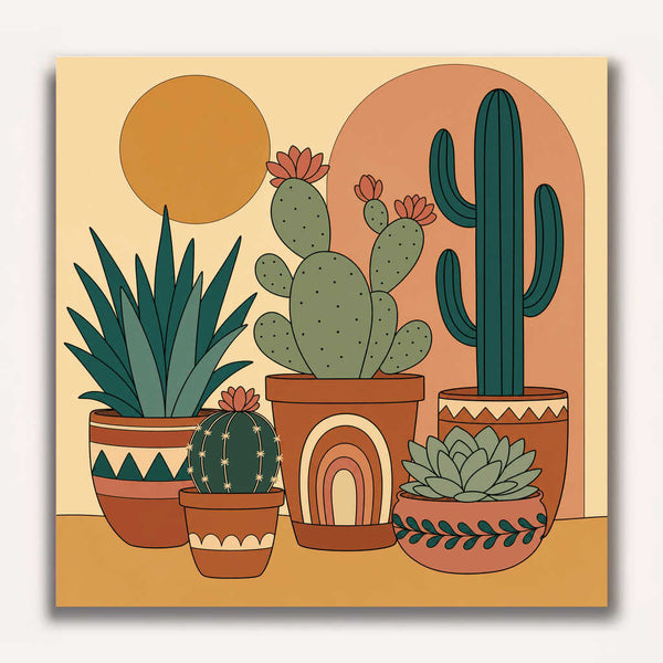 Paint by Numbers - Sunshine magic in the succulent garden