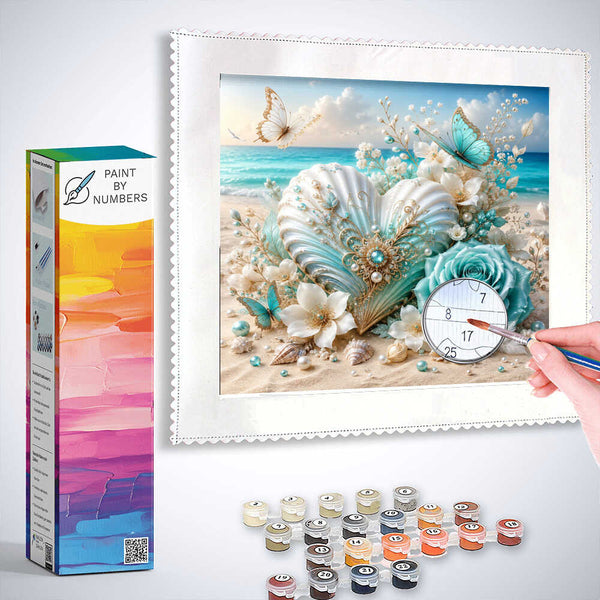 Paint by Numbers - Heart by the Sea, Enchanting Elegance