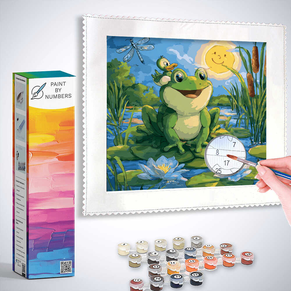 Paint by Numbers - Happy day at the frog pond