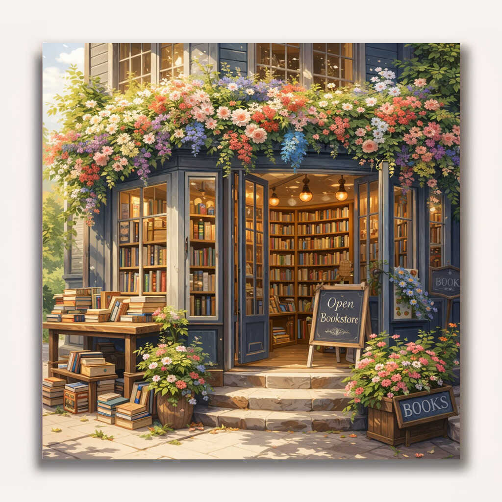 Paint by Numbers - A book paradise in bloom