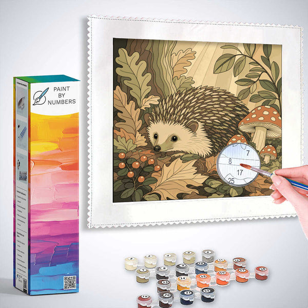 Paint by Numbers - The Magic of the Forest – A Hedgehog in Autumn