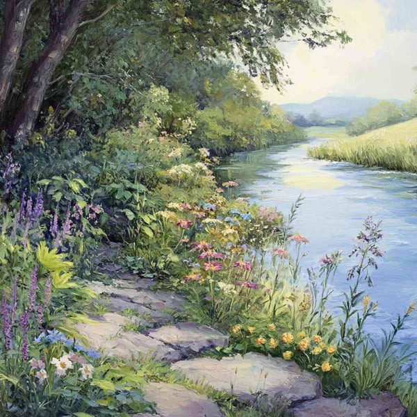 Overgrown river course - Paint by Numbers