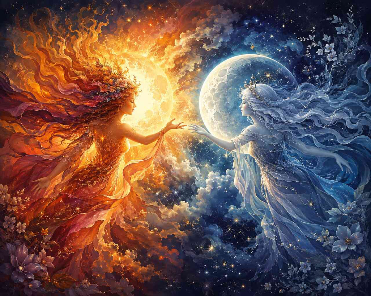 Paint by Numbers - Sun's kiss and moon's glow