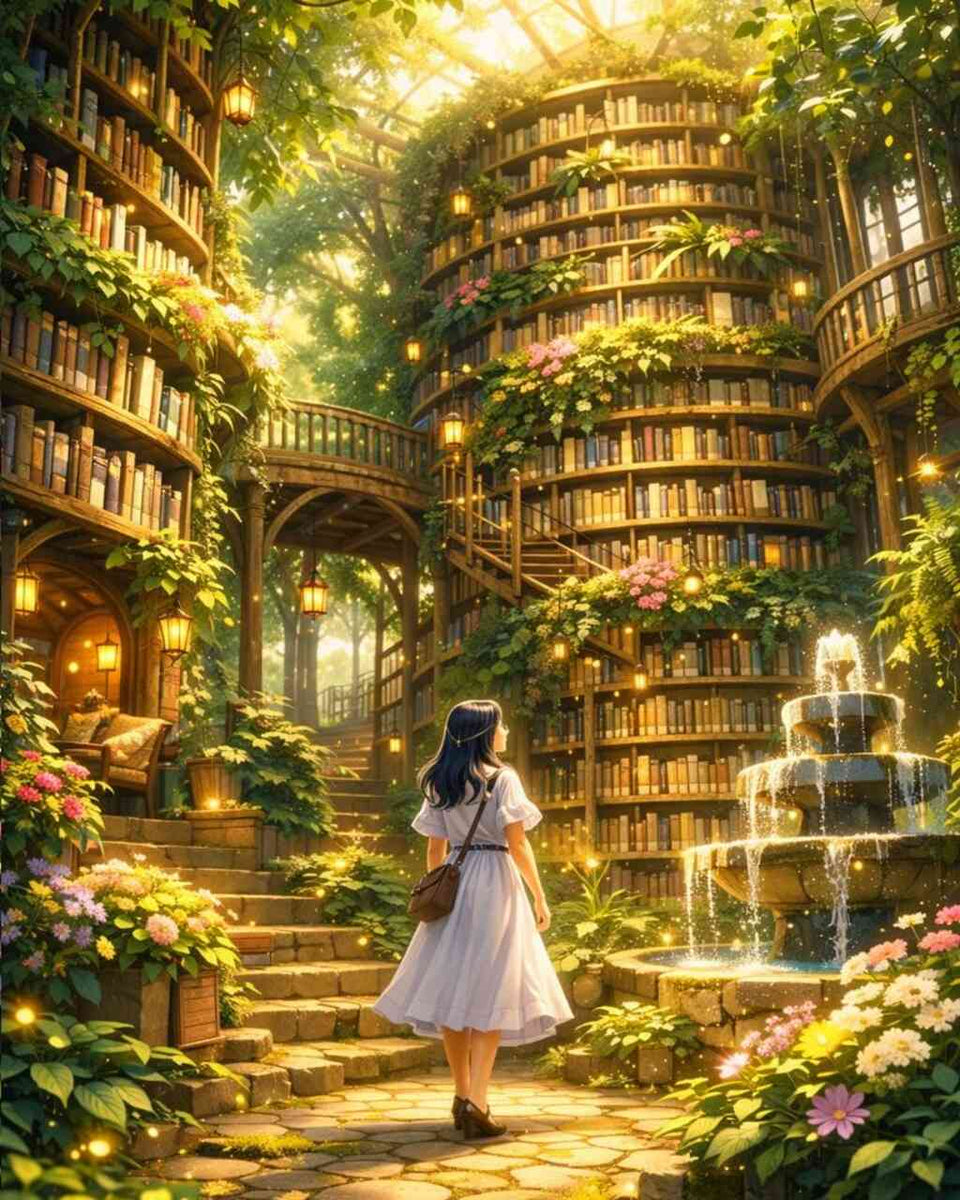 Paint by Numbers - The enchanted book paradise