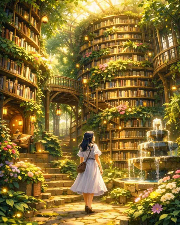 Paint by Numbers - The enchanted book paradise