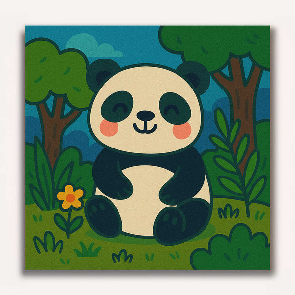 Paint by Numbers - Cuddle time in the bamboo forest