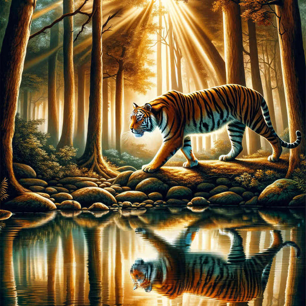 Paint by Numbers - Tiger in the forest