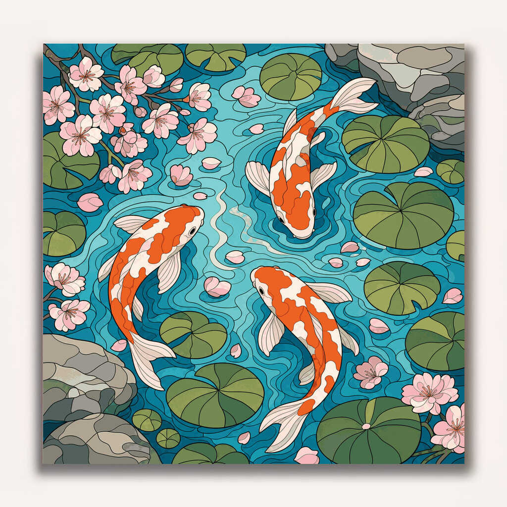 Paint by Numbers - Harmony in the water paradise
