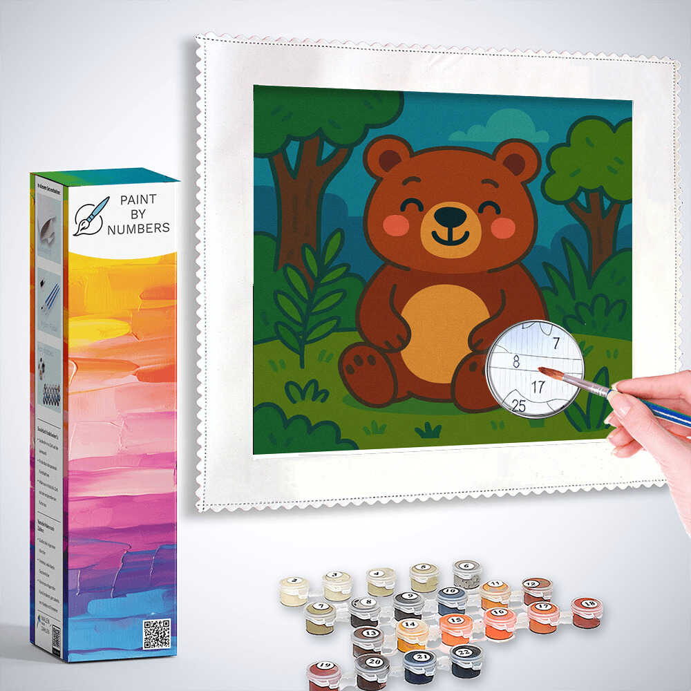 Paint by Numbers - Cuddly forest joy