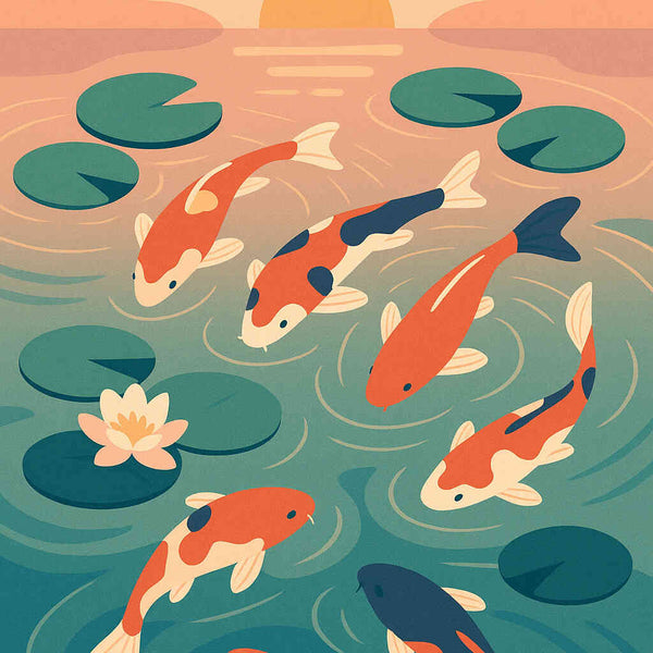 Paint by Numbers - **Koi Dreams at Sunset**