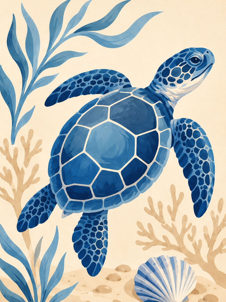 Coastal magic, set of 4 - Mini paint by numbers