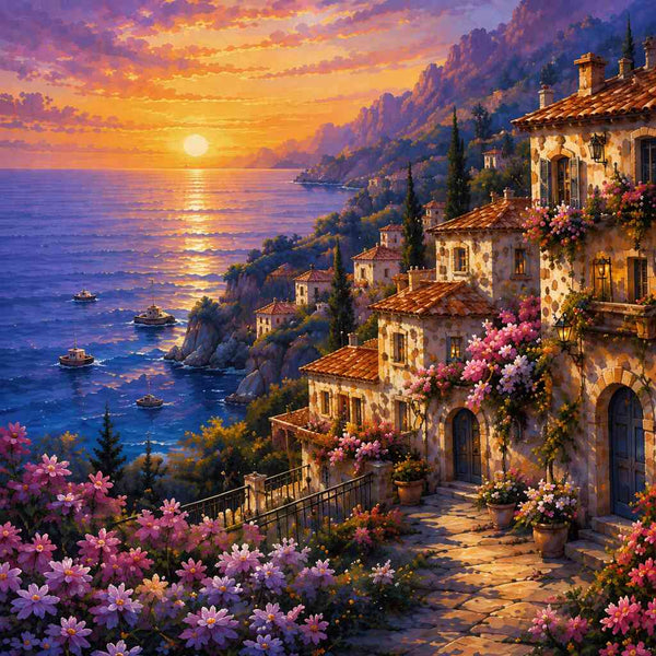 Paint by Numbers - Sunshine magic on the Mediterranean coast