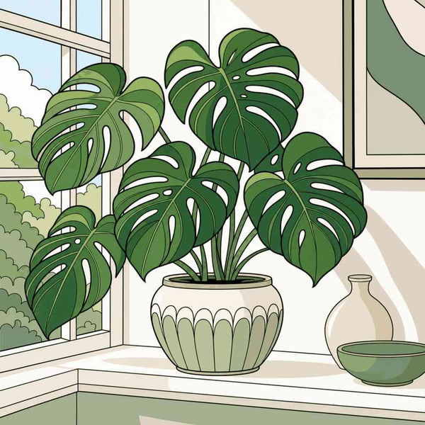 Paint by Numbers - Green paradise by the window