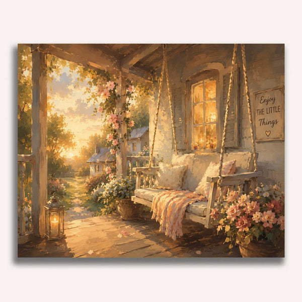 Paint by Numbers - Sun magic on the veranda evening