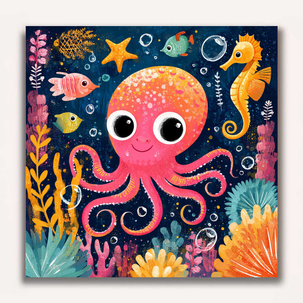 Paint by Numbers - Ocean Magic: The Happy World of the Little Octopus
