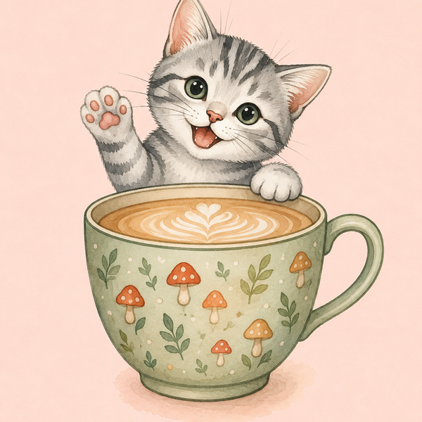 Coffee lovers, set of 4 - Mini paint by numbers