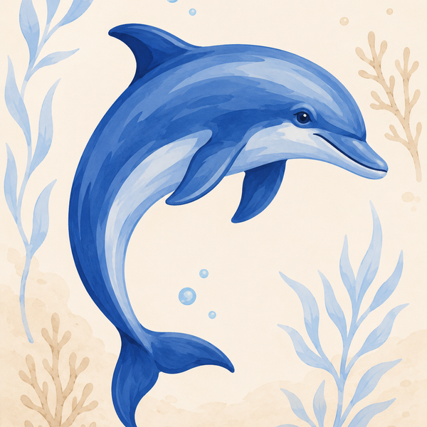 Blue ocean, set of 4 - Mini paint by numbers