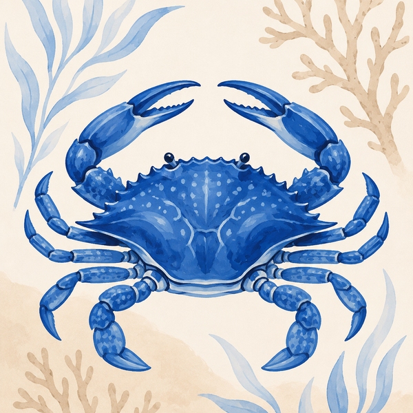Blue ocean, set of 4 - Mini paint by numbers