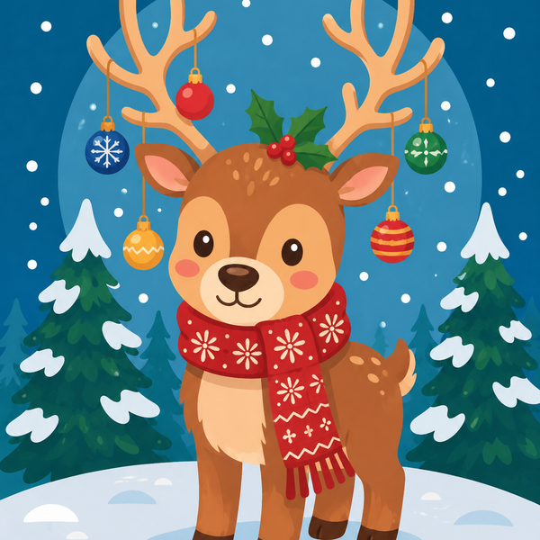 christmas, set of 4 - Mini paint by numbers