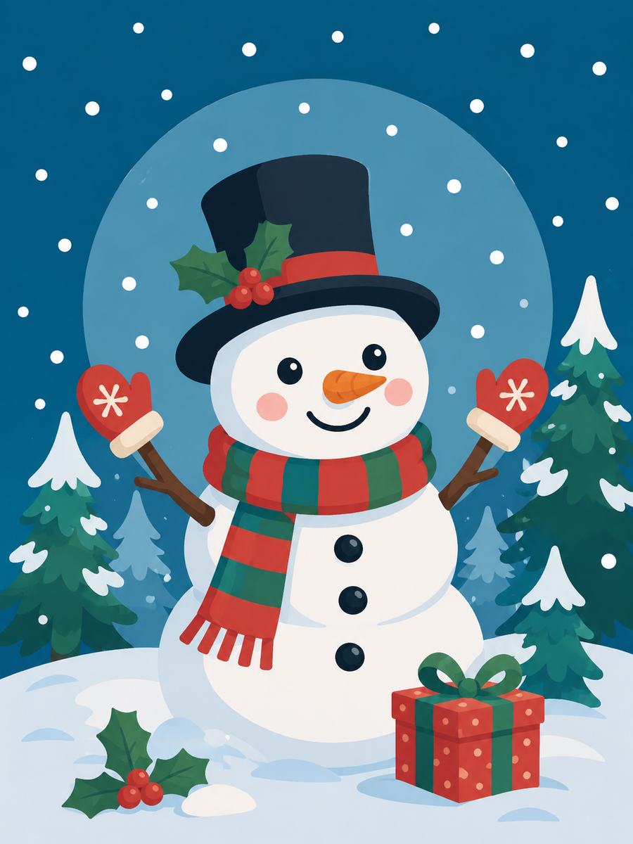 christmas, set of 4 - Mini paint by numbers