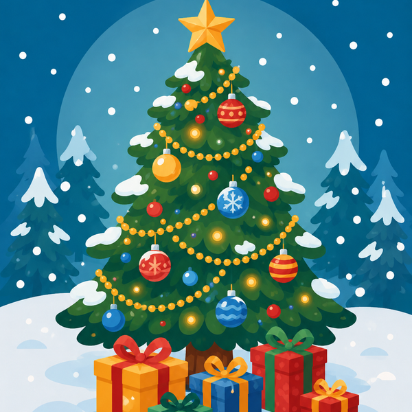 christmas, set of 4 - Mini paint by numbers