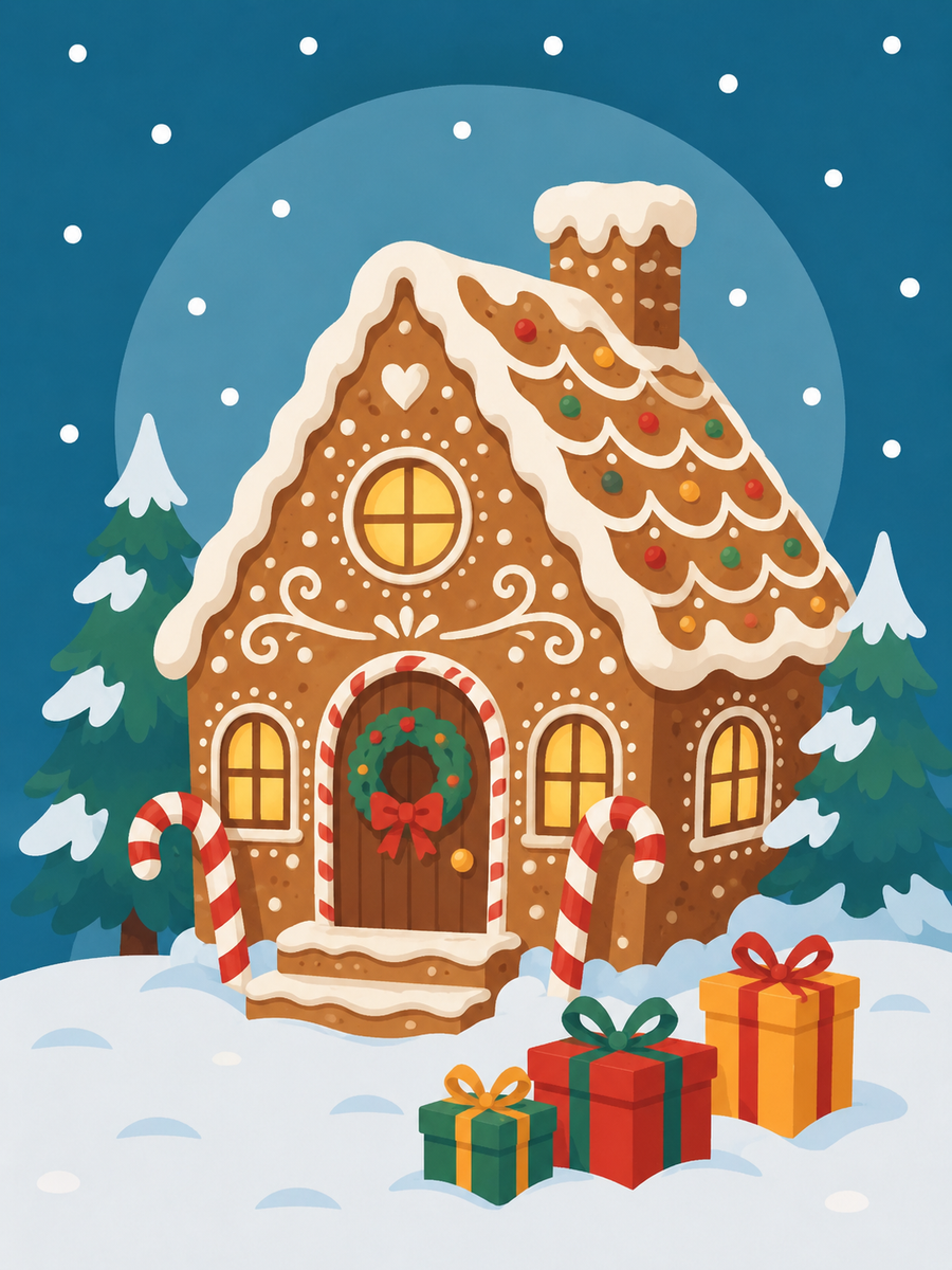 christmas magic, set of 4 - Mini paint by numbers