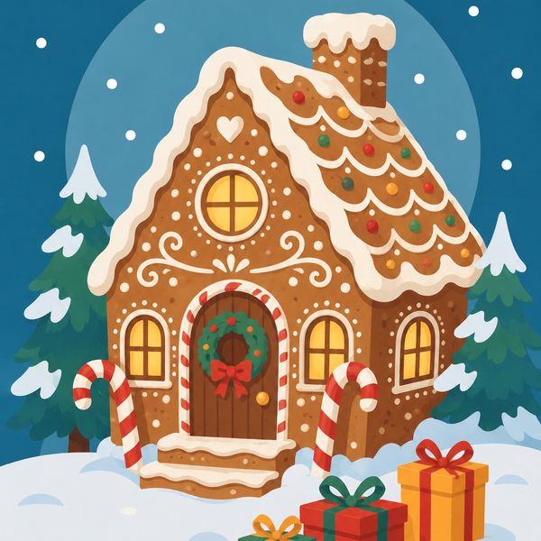 christmas magic, set of 4 - Mini paint by numbers