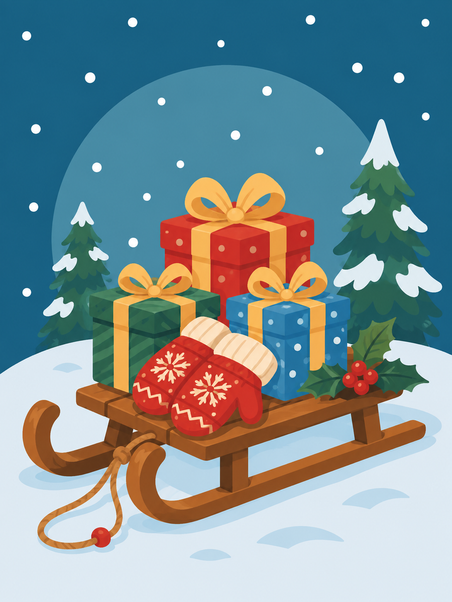 christmas magic, set of 4 - Mini paint by numbers
