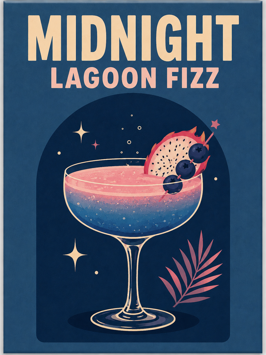 Cocktail night, set of 4 - Mini paint by numbers