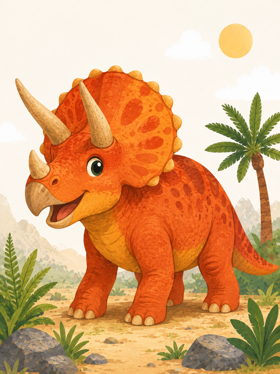 Dino adventure, set of 4 - Mini paint by numbers