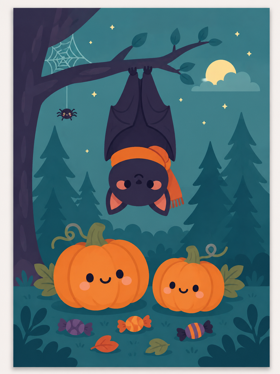 Halloween, set of 4 - Mini paint by numbers