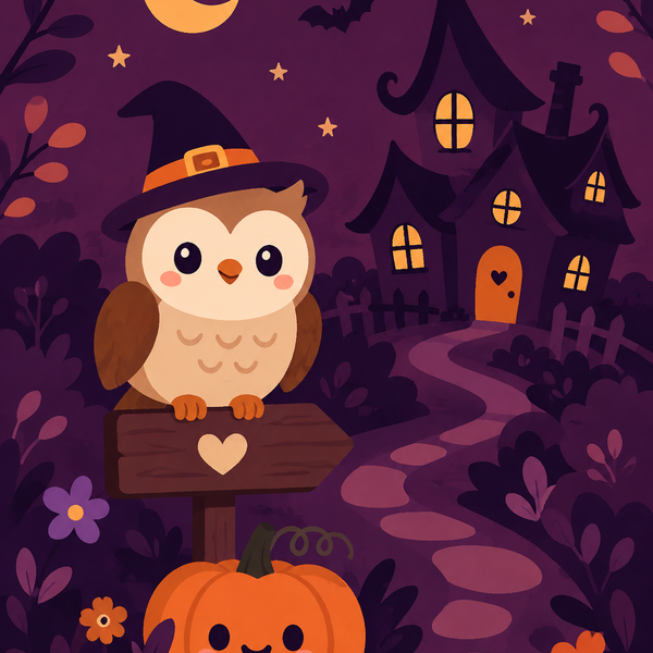 Halloween, set of 4 - Mini paint by numbers