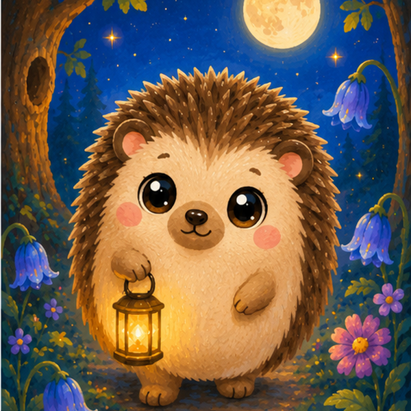 Moonlight forest, set of 4 - Mini paint by numbers