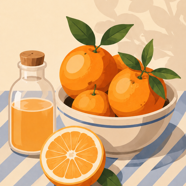 Summer orange, set of 4 - Mini paint by numbers