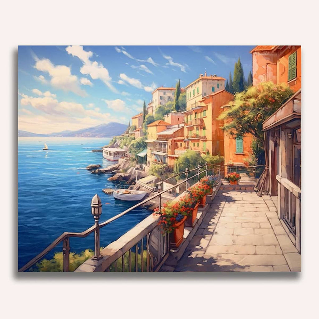 Mediterranean, by the sea - Paint by Numbers