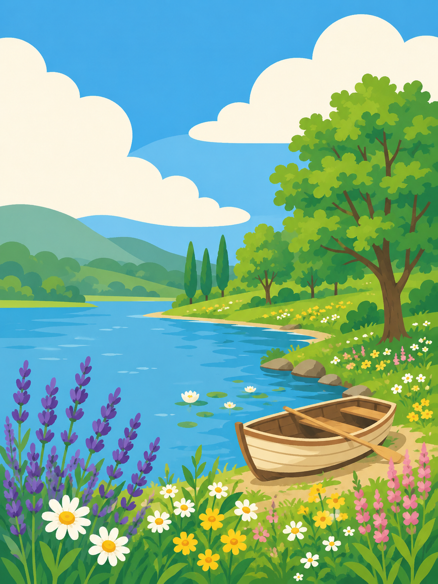Magic of the Seasons, set of 4 - Mini paint by numbers